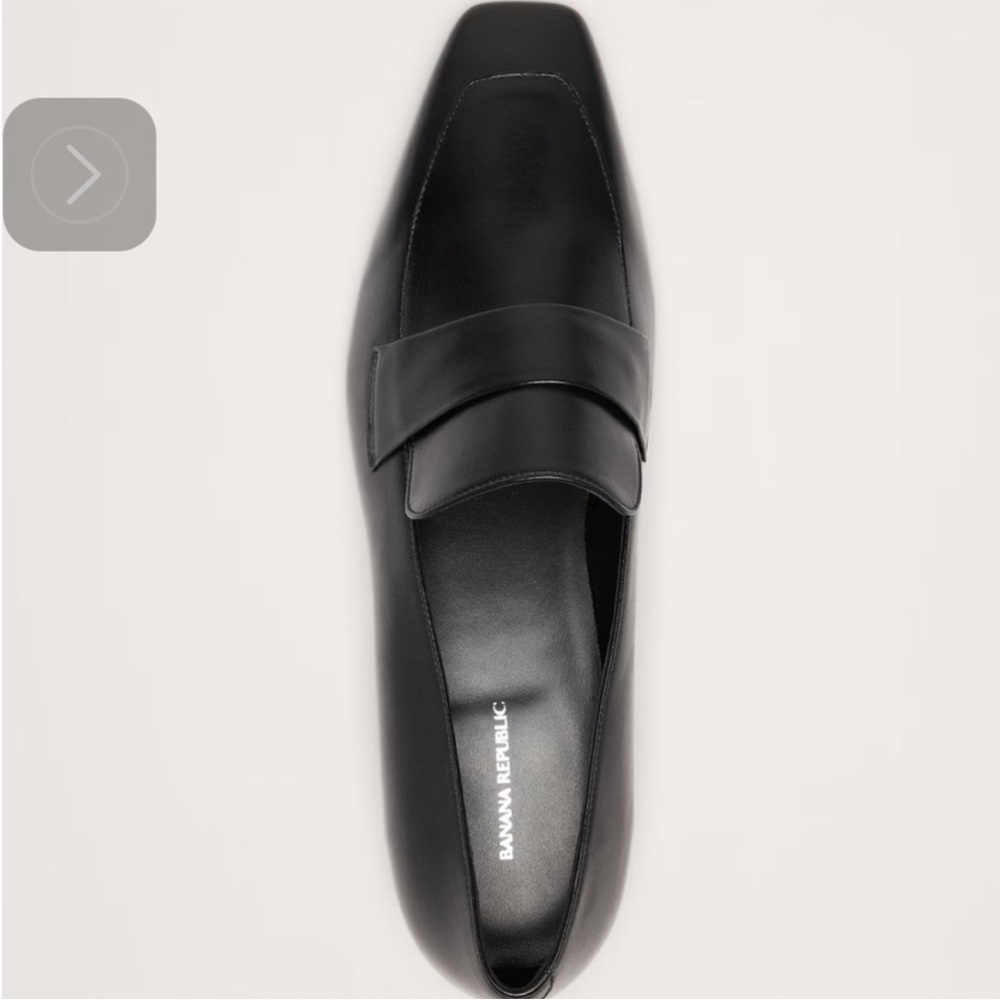 Banana Republic Black Italian Leather Everyday Loafer Women’s Size 7 - Picture 3 of 14